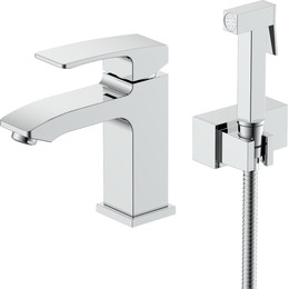 Смеситель для раковины с гигиеническим душем Raglo R01.12, хром фото 