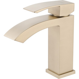 Смеситель для раковины Abber Wasserfall AF8610G, золото матовый, Цвет производителя: золото матовое фото 