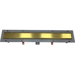 Трап Veconi Klasik 65 см V650KG (под плитку) брашированное золото, Цвет производителя: брашированное золото, Размер трапа: 650 фото 