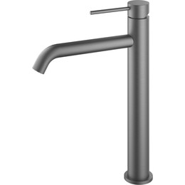 Смеситель для раковины высокий Vincea City VBF-2C2GM, вороненая сталь фото 