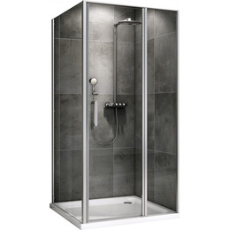 Душевое ограждение Abber Sonnenstrand 140х75 см AG04140S-S75, хром/прозрачное фото 