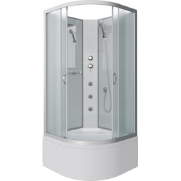 Гидробокс Niagara Classic 100x100 см NG-2309-14BKG, серебро/матовое (безсиликоновая сборка) фото 