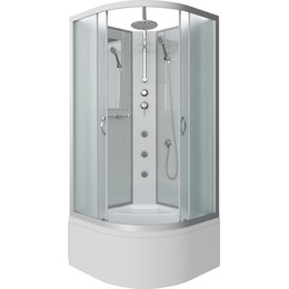 Гидробокс Niagara Classic 100x100 см NG-2309-14BKTG, серебро/матовое (безсиликоновая сборка) фото 