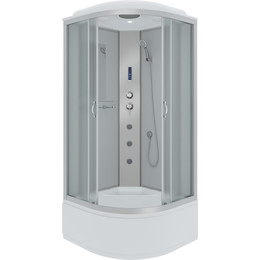 Гидробокс Niagara Classic 100x100 см NG-2309-14F, серебро/матовое (безсиликоновая сборка) фото 