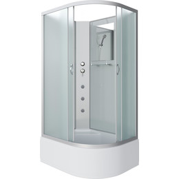 Гидробокс Niagara Classic 120x80 см NG-2310-14LBKG, серебро/матовое (безсиликоновая сборка) фото 