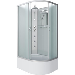 Гидробокс Niagara Classic 120x80 см NG-2310-14LBKTG, серебро/матовое (безсиликоновая сборка) фото 