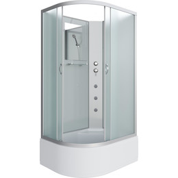 Гидробокс Niagara Classic 120x80 см NG-2310-14RBKG, серебро/матовое (безсиликоновая сборка) фото 