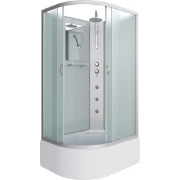 Гидробокс Niagara Classic 120x80 см NG-2310-14RBKTG, серебро/матовое (безсиликоновая сборка) фото 