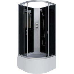 Душевая кабина Niagara Classic 100x100 см NG-2509-14BK, серебро/тонированное (безсиликоновая сборка) фото 