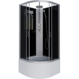 Душевая кабина Niagara Classic 100x100 см NG-2509-14BKT, серебро/тонированное (безсиликоновая сборка) фото 