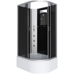 Гидробокс Niagara Classic 120x80 см NG-2510-14LBKG, серебро/тонированное (безсиликоновая сборка) фото 