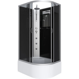Гидробокс Niagara Classic 120x80 см NG-2510-14LBKTG, серебро/тонированное (безсиликоновая сборка) фото 