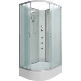 Гидробокс Niagara Classic 100x80 см NG-33084-14RBKG, серебро/матовое (безсиликоновая сборка) фото 