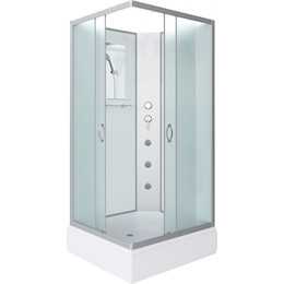 Гидробокс Niagara Classic 100x80 см NG-33084-14QBKG, серебро/матовое (безсиликоновая сборка) фото 