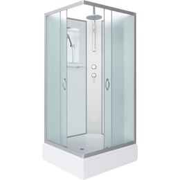 Душевая кабина Niagara Classic 100x80 см NG-33084-14QBKT, серебро/матовое (безсиликоновая сборка) фото 