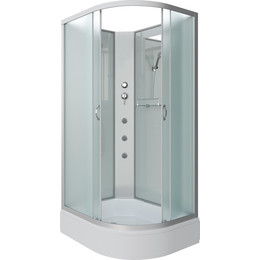 Гидробокс Niagara Classic 110x80 см NG-33184-14LBKG, серебро/матовое (безсиликоновая сборка) фото 