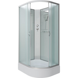 Душевая кабина Niagara Classic 110x80 см NG-33184-14LBK, серебро/матовое (безсиликоновая сборка) фото 