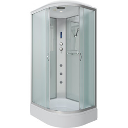Гидробокс Niagara Classic 100x90 см NG-33094-14LF, серебро/матовое (безсиликоновая сборка) фото 
