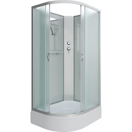 Душевая кабина Niagara Classic 100x90 см NG-33094-14RBK, серебро/матовое (безсиликоновая сборка) фото 