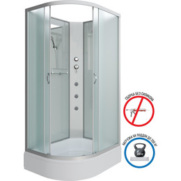 Гидробокс Niagara Classic 110x90 см NG-33194-14RBKG, серебро/матовое (безсиликоновая сборка) фото 