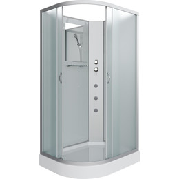 Гидробокс Niagara Classic 120x80 см NG-3312-14RBKG, серебро/матовое (безсиликоновая сборка) фото 