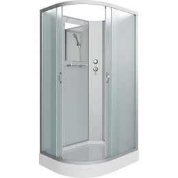 Душевая кабина Niagara Classic 120x80 см NG-3312-14RBK, серебро/матовое (безсиликоновая сборка) фото 
