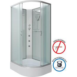 Гидробокс Niagara Classic 130x90 см NG-33394-14LBKG, серебро/матовое (безсиликоновая сборка) фото 