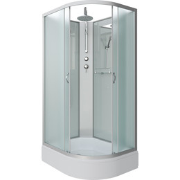 Душевая кабина Niagara Classic 90x80 см NG-33984-14LBKT, серебро/матовое (безсиликоновая сборка) фото 