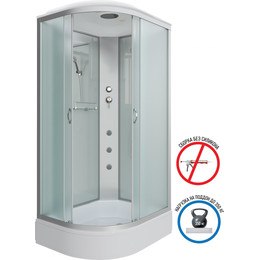 Гидробокс Niagara Classic 120x90 см NG-33294-14RG, серебро/матовое (безсиликоновая сборка) фото 