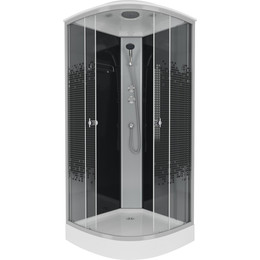 Душевая кабина Niagara Eco 90x90 см NG-4501-14, с мелким поддоном 13см, профиль хром, стекло тонированное (безсиликоновая сборка) фото 