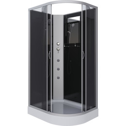 Гидробокс Niagara Classic 120x80 см NG-3512-14LBKG, серебро/тонированное (безсиликоновая сборка) фото 