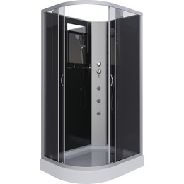 Гидробокс Niagara Classic 120x80 см NG-3512-14RBKG, серебро/тонированное (безсиликоновая сборка) фото 