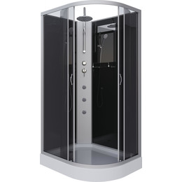 Гидробокс Niagara Classic 120x80 см NG-3512-14LBKTG, серебро/тонированное (безсиликоновая сборка) фото 