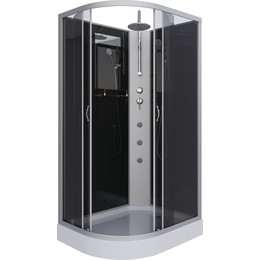 Гидробокс Niagara Classic 120x80 см NG-3512-14RBKTG, серебро/тонированное (безсиликоновая сборка) фото 