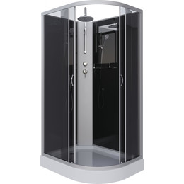 Душевая кабина Niagara Classic 120x80 см NG-3512-14LBKT, серебро/тонированное (безсиликоновая сборка) фото 