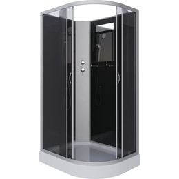 Душевая кабина Niagara Classic 120x80 см NG-3512-14LBK, серебро/тонированное (безсиликоновая сборка) фото 