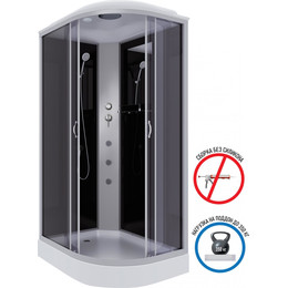 Гидробокс Niagara Classic 120x80 см NG-3512-14LG, серебро/тонированное (безсиликоновая сборка) фото 