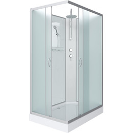 Душевая кабина Niagara Classic 100x80 см NG-43085-14QBKT, серебро/матовое (безсиликоновая сборка) фото 