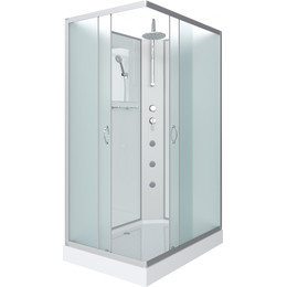 Гидробокс Niagara Classic 100x80 см NG-43085-14QBKTG, серебро/матовое (безсиликоновая сборка) фото 