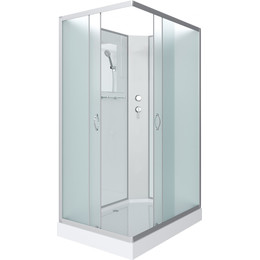 Душевая кабина Niagara Classic 110x80 см NG-43185-14QBK, серебро/матовое (безсиликоновая сборка) фото 