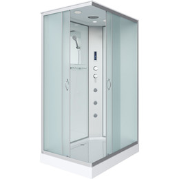 Гидробокс Niagara Classic 120x80 см NG-43285-14QF, серебро/матовое (безсиликоновая сборка) фото 