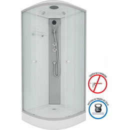 Душевая кабина Niagara Eco 90x90 см E90/13/MT, хром матовый/матовое (безсиликоновая сборка) фото 