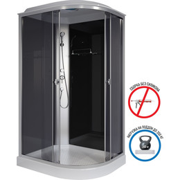 Душевая кабина Niagara Eco 120x80 см E120/80/13L/TN, хром матовый/тонированное (безсиликоновая сборка) фото 