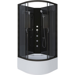 Гидробокс Niagara Classic 90x90 см NG-6508-14BKG, чёрный/тонированное (безсиликоновая сборка) фото 