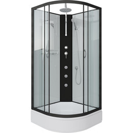 Гидробокс Niagara Classic 100x100 см NG-6702-14BKTG, чёрный/прозрачное (безсиликоновая сборка) фото 