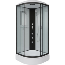 Гидробокс Niagara Classic 100x100 см NG-6702-14G, чёрный/прозрачное (безсиликоновая сборка) фото 
