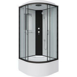 Душевая кабина Niagara Classic 100x100 см NG-6709-14, чёрный/прозрачное (безсиликоновая сборка) фото 