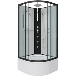 Гидробокс Niagara Classic 100x100 см NG-6709-14BKTG, чёрный/прозрачное (безсиликоновая сборка) фото 