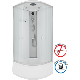 Душевая кабина Niagara Eco 80x80 см E80/40/MT, хром матовый/матовое (безсиликоновая сборка) фото 