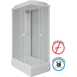 Душевая кабина Niagara Promo 120x80 см P120/80/26Q/MT, белый/матовое (безсиликоновая сборка) фото 